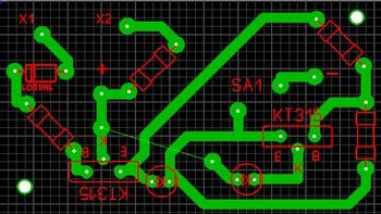 рисунок печатной платы для программы sprint layout