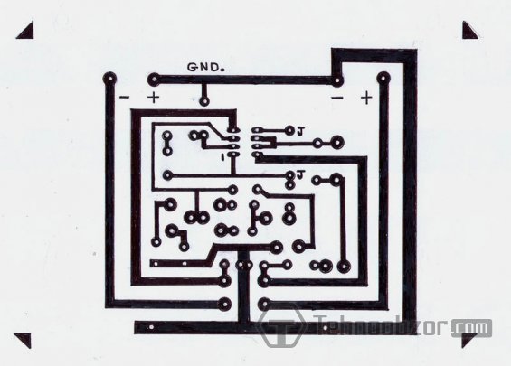 самодельный тестовый прибор - плата печатная