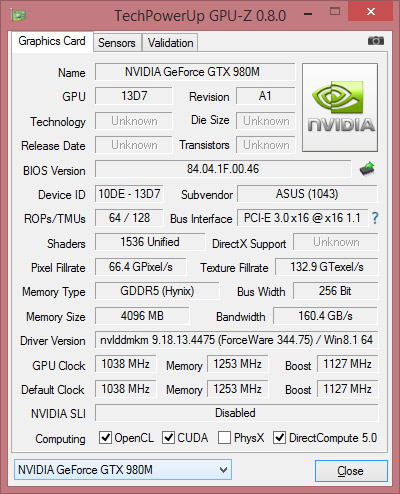 NVIDIA GeForce GTX 980M