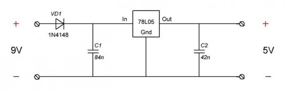 Источник питания на 5 вольт - схема
