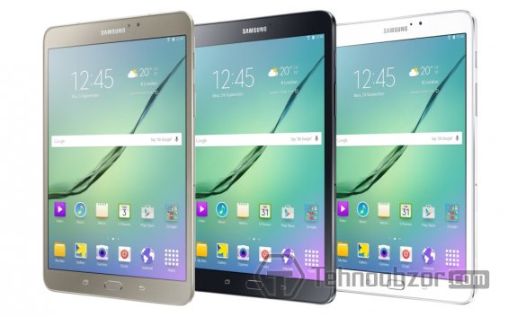 Samsung Galaxy Tab S2 в нескольких цветах