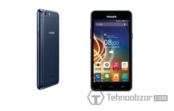 Дизайн смартфона Philips Xenium V526