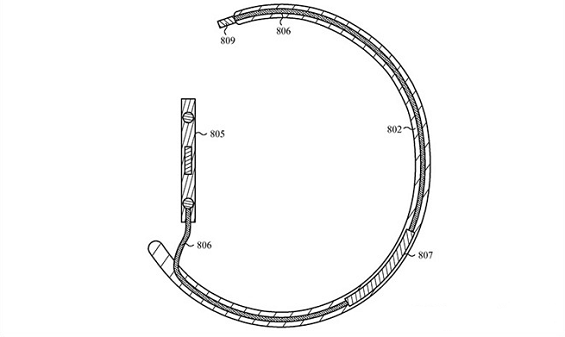 Рисунок ремешка Apple Watch с портативной зарядкой