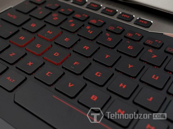 Цвет клавиш ASUS ROG G701