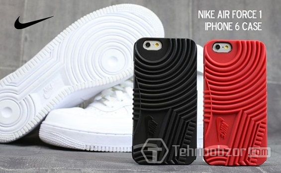 Протектор на кроссовках и чехлах Nike для iPhone