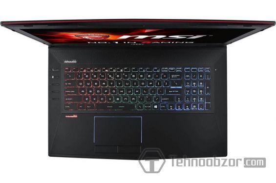 MSI GT72VR 7RD вид сверху