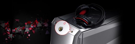 Наушники, подключённые к ASUS ROG GT51CA