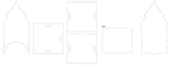 Отдельные заготовки для чайного домика