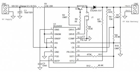 Схема блока питания на основе BQ24450