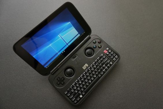 GPD Win на сером фоне