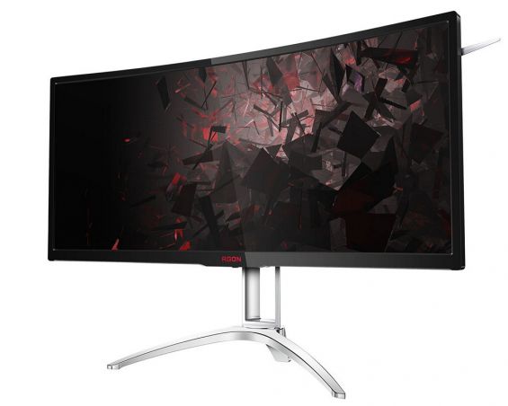 AOC Agon AG352QCX на белом фоне