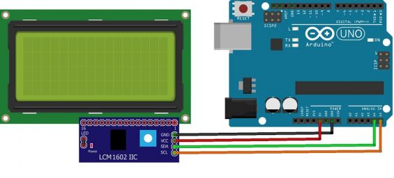 Подключение дисплея к плате Arduino