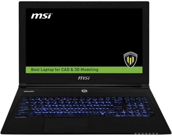 MSI WS63 7RK вид спереди