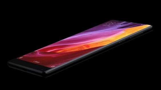 Xiaomi Mi Mix на черном фоне