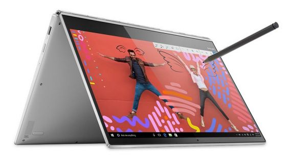 Работа с ноутбуком Lenovo Yoga 920 Vibes при помощи стилуса