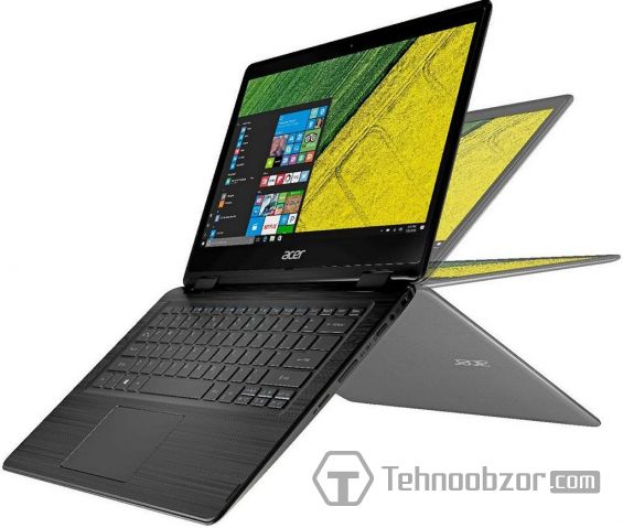 Возможности раскрытия дисплея на ноутбуке Acer Spin 5