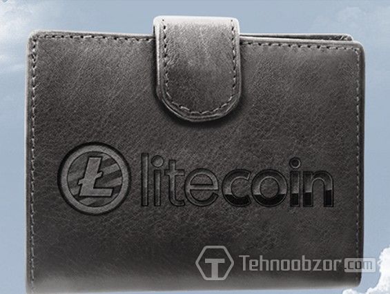 Кошелек Litecoin на фоне неба