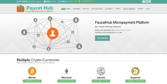 Как выглядит сервис FaucetHUB