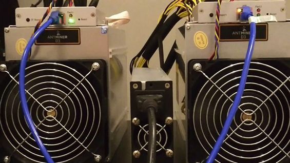 Два работающих Асика Antminer D3