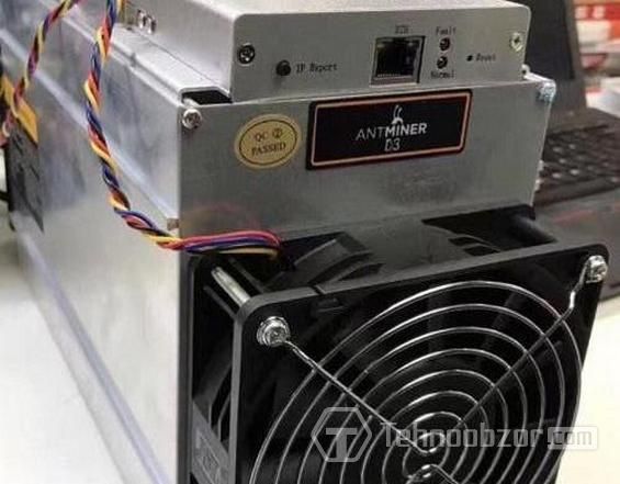 Передняя сторона Асика Antminer D3