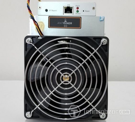 Лицевая сторона Antminer D3