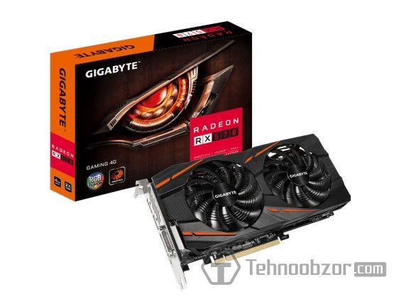 Видеокарта Gigabyte AMD Radeon RX 570 и упаковка от неё