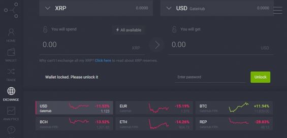 Криптовалютный обмен на Gatehub