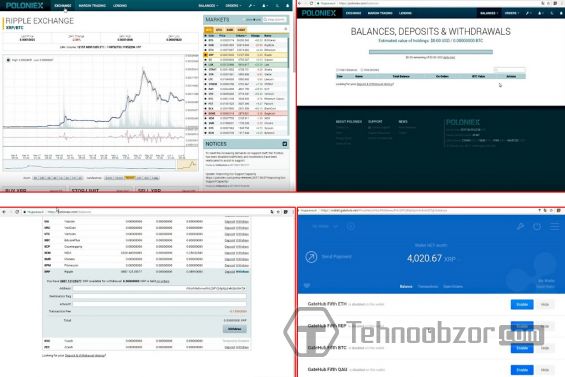 Перевод Ripple на GateHub с биржи Полоникс