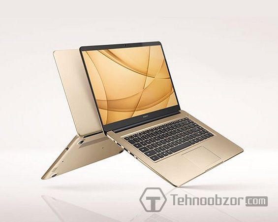 Huawei MateBook D в золотистом цвете