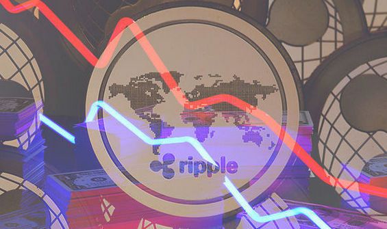 Две линии, обозначающие падение Ripple