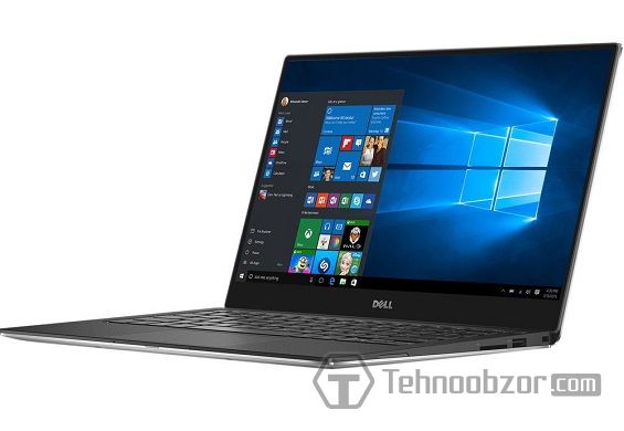 Dell XPS 13 9360 на белом фоне