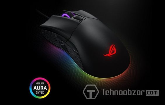 Мышь ASUS ROG Gladius 2 с работающей подсветкой