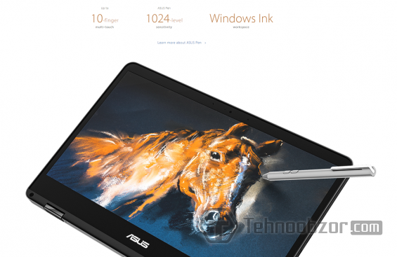 Рисование стилусом ASUS Pen по экрану ASUS Zenbook Flip 14