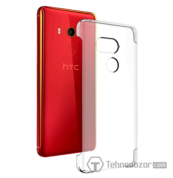 Прозрачный комплектный чехол на HTC U11 Eyes