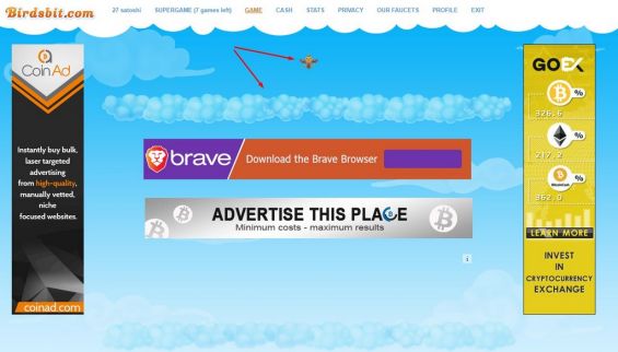 Игра для заработка Биткоинов на сайте BirdsBit