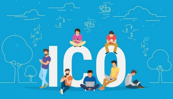 Изображение людей возле надписи ICO