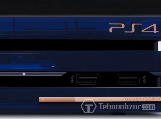 Пластина с порядковым номером PS4 PRO 500 Million Limited Edition