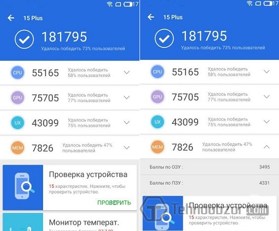 Тест производительности телефона Meizu 15 Plus