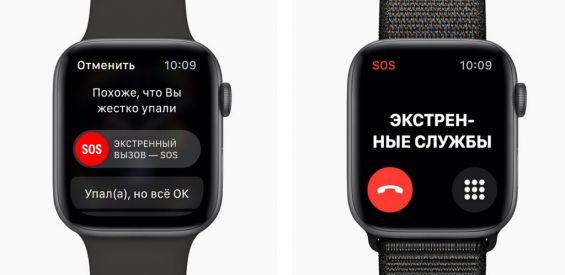 Предложение по экстренному вызову помощи на Apple Watch Series 4