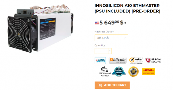 Innosilicon A10 ETHMaster