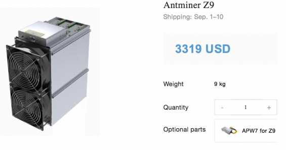 Фото Antminer Z9