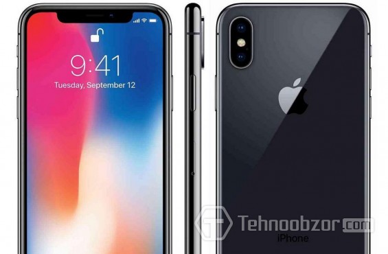 Реплика iPhone X с разных сторон