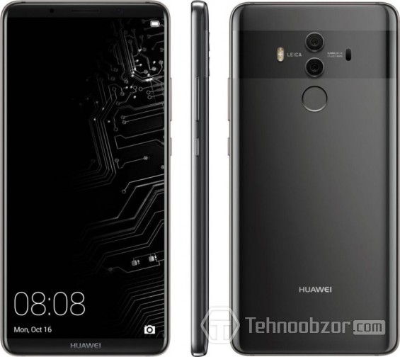 Дизайн Huawei Mate 10 Pro