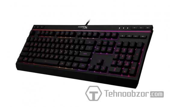 Клавиатура HyperX Alloy Core RGB на белом фоне