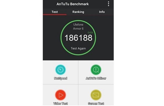 Результат тестирования Ulefone Armor 6 в бенчмарке AnTuTu