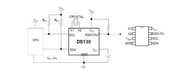 Подключение микросхемы DS1307