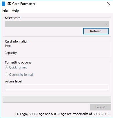 SD Memory Card Formatter