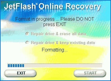 Ремонт флешки в JetFlash Online Recovery