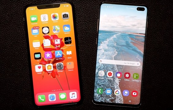 Samsung Galaxy S10+ и iPhone XS Max в рабочем состоянии