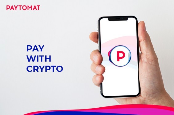 Значок проекта Paytomat на дисплее смартфона